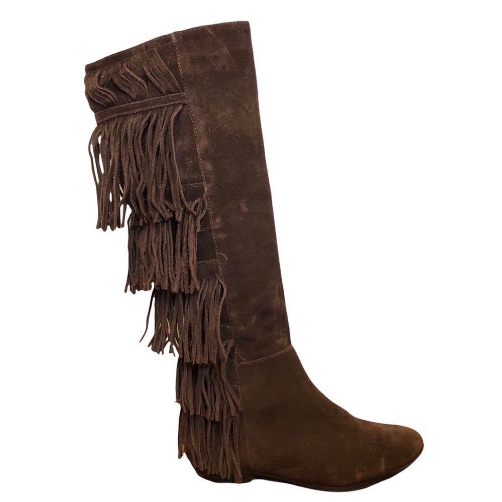 FP • SCHÜTZ Kamilia Suede Fringe Boot in Brown 6